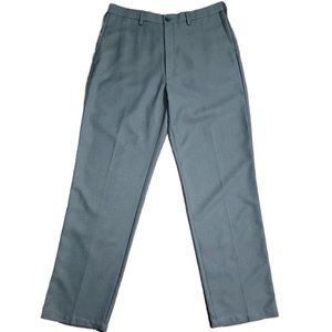Haggar Mens Cool 18 Classic Fit FLat Front Pants Stria Hidden Sz 36x34